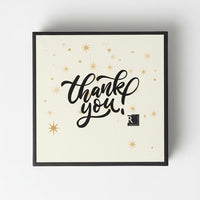 Thank You 36pc Scrabble Chocolate Art - Venezuelan Dark Chocolate Gift
