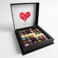 I Love You 36pc Scrabble Chocolate Art - Venezuelan Dark Chocolate Gift