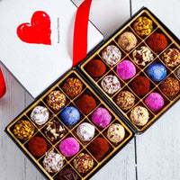 I Love You Double Queen Signature Truffle Box (32 Pcs) - Romanicos Chocolate