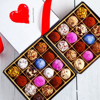 I Love You Double Queen Signature Truffle Box (32 Pcs) - Romanicos Chocolate