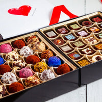 I Love You King Size Mixed Box (50 Pcs: 25 Bonbons, 25 Truffles) - Romanicos Chocolate