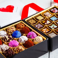 I Love You Queen Size Mixed Box (32 Pcs: 16 Bonbons, 16 truffles) - Romanicos Chocolate