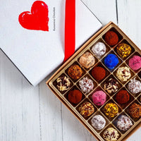 King Size Signature Truffles I Love You Box - Romanicos Chocolate