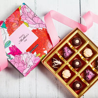Mother's Day Chocolate Heart and Flower Jewel Box (9 pcs) - Romanicos Chocolate