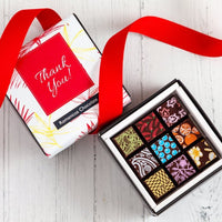 Piccolo Size Chocolate Art Thank You Box - Romanicos Chocolate