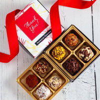 Piccolo Size Signature Truffles Thank You Box - Romanicos Chocolate