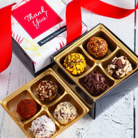 Piccolo Size Signature Truffles Thank You Box - Romanicos Chocolate