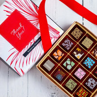 Queen Size Chocolate Art Thank You Box - Romanicos Chocolate