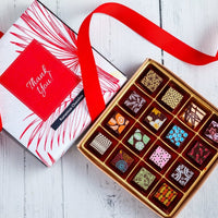 Queen Size Chocolate Art Thank You Box - Romanicos Chocolate