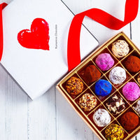 Queen Size Signature Truffles I Love You Box - Romanicos Chocolate