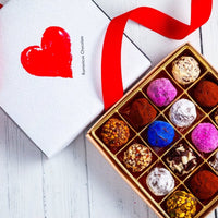 Queen Size Signature Truffles I Love You Box - Romanicos Chocolate