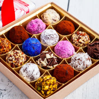 Queen Size Signature Truffles Thank You Box - Romanicos Chocolate