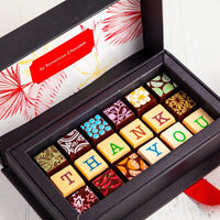 Thank You Chocolate Art Mini Scrabble Box - Romanicos Chocolate