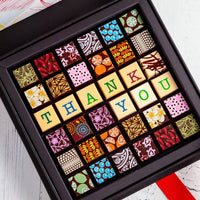 Thank You Chocolate Art Scrabble Box - Romanicos Chocolate
