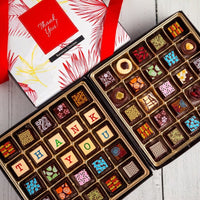 Thank You Double King Chocolate Art Box (50 Pcs) - Romanicos Chocolate