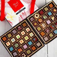 Thank You Double King Chocolate Art Box (50 Pcs) - Romanicos Chocolate