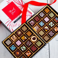 Thank You Double Queen Chocolate Art Box (32 Pieces) - Romanicos Chocolate