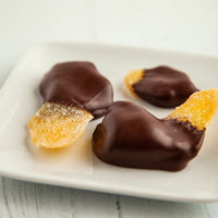 Candied Ginger Dipped in Dark Chocolate - Romanicos Chocolate