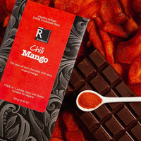 Chili Mango Dark Chocolate Bar - Romanicos Chocolate