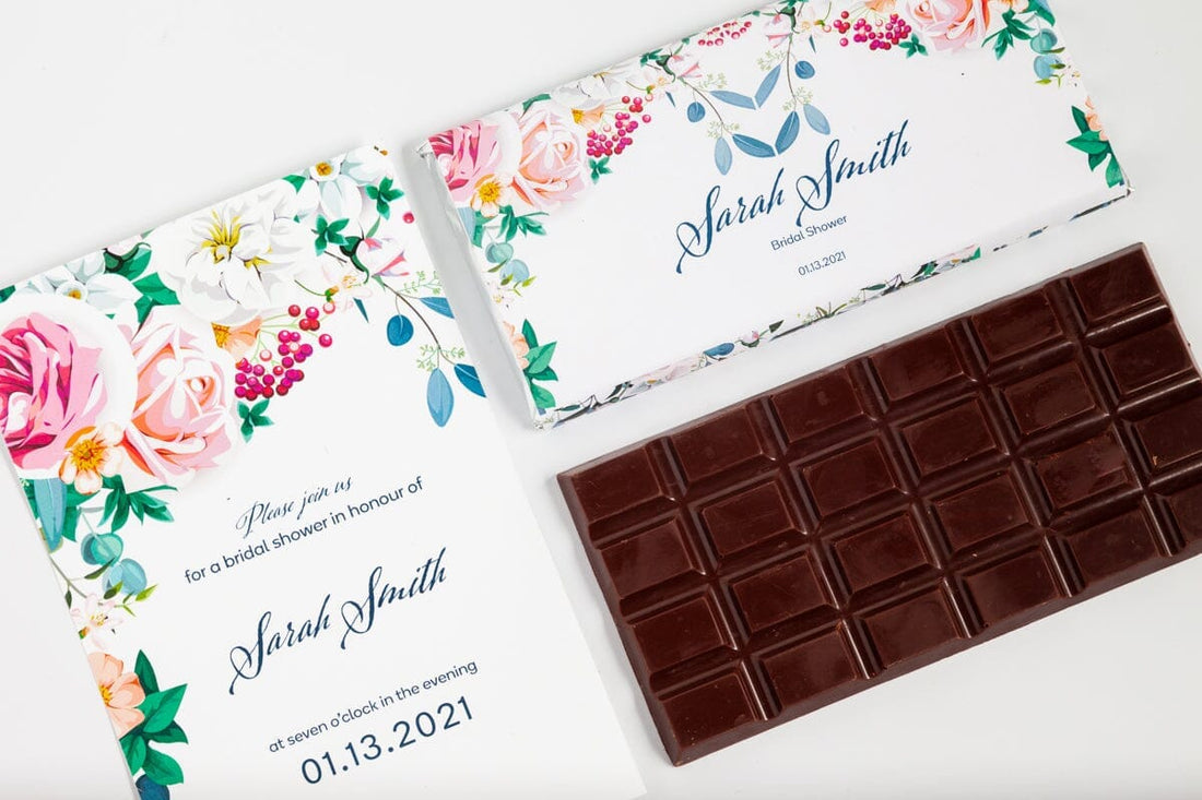 Custom Big Dark Chocolate Bar - Romanicos Chocolate