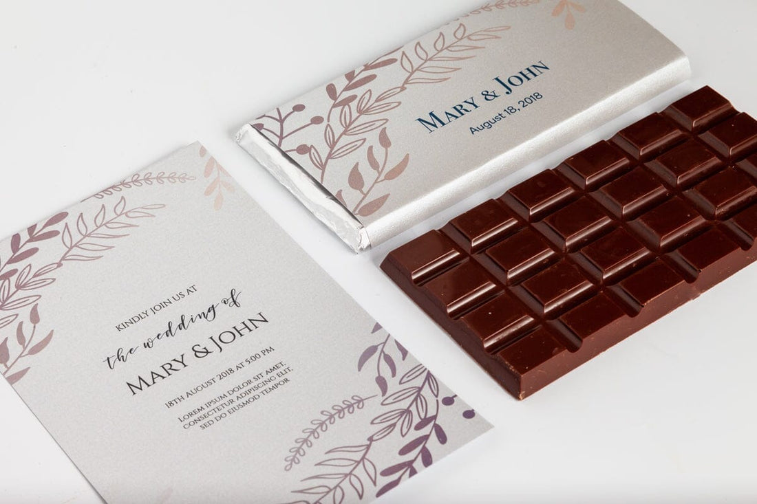 Custom Big Dark Chocolate Bar - Romanicos Chocolate