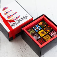 Piccolo Size Chocolate Art Happy Birthday Box - Romanicos Chocolate