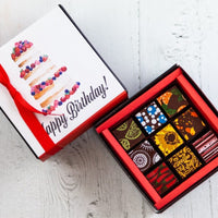 Piccolo Size Chocolate Art Happy Birthday Box - Romanicos Chocolate