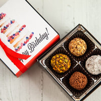 Piccolo Size Happy Birthday Signature Truffles Box - Romanicos Chocolate