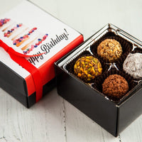 Piccolo Size Happy Birthday Signature Truffles Box - Romanicos Chocolate
