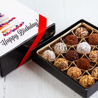 Queen Size Happy Birthday Signature Truffles Box Romanicos Chocolate No 