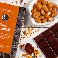 Salted Almond Dark Chocolate Bar - Romanicos Chocolate