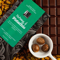 Salted Pistachio and Nutmeg Dark Chocolate Bar - Romanicos Chocolate