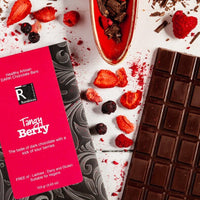 Tangy Berry Dark Chocolate Bar - Romanicos Chocolate