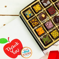 Teacher Thank You Queen Chocolate Art Box - Romanicos Chocolate