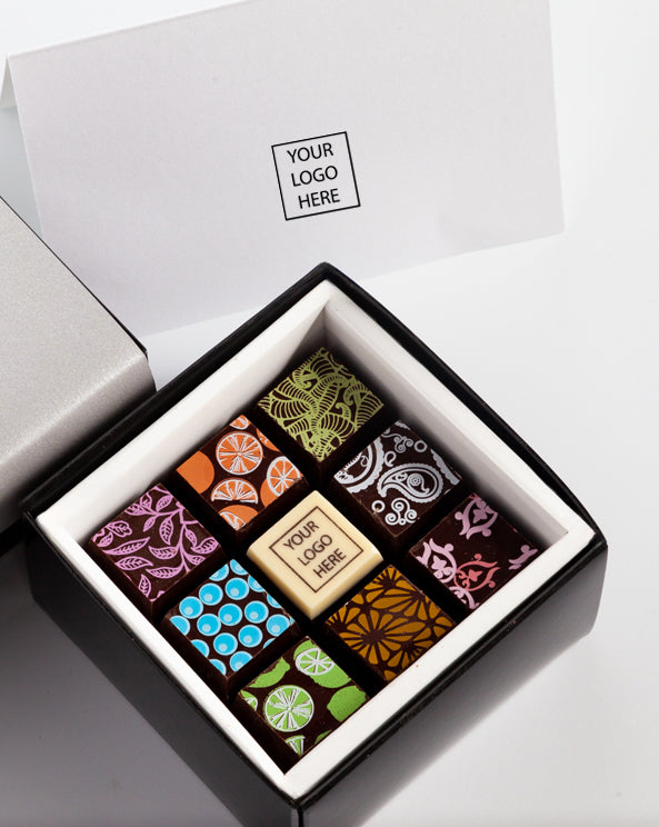 The Corporate Piccolo | 9pc Branded Chocolate Art