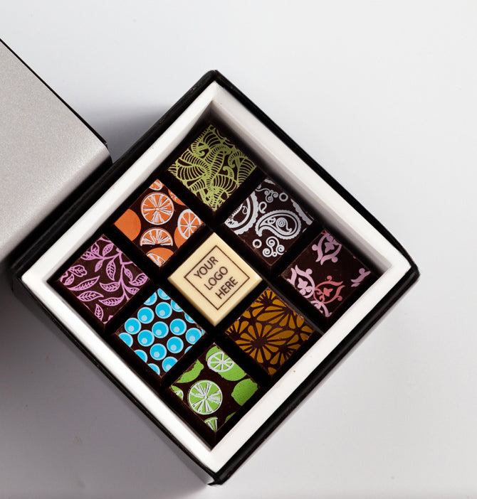 The Corporate Piccolo | 9pc Branded Chocolate Art