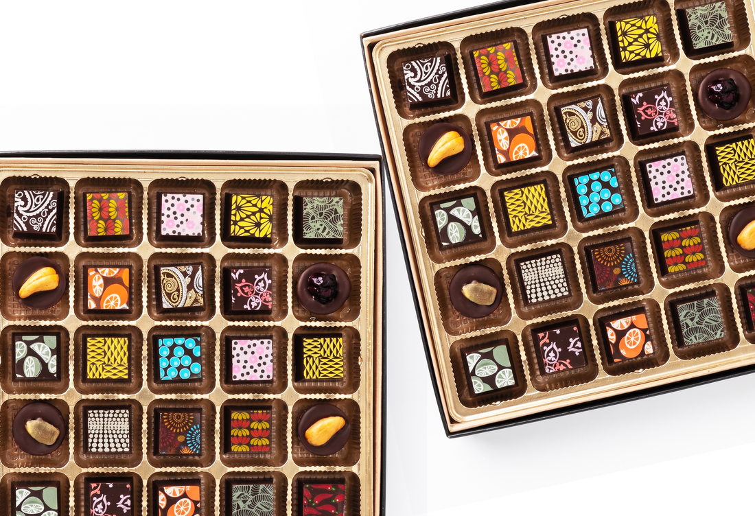 50pc Chocolate Art Box - Premium Venezuelan Dark Chocolate Bonbons