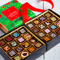 Merry Christmas Double Queen Chocolate Art Box (32 Pieces)