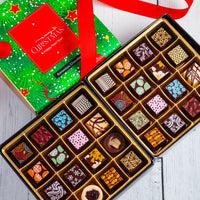 Merry Christmas Double Queen Chocolate Art Box (32 Pieces)