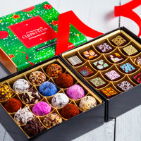 Merry Christmas Queen Size Mixed Box (32 Pcs: 16 Bonbons, 16 truffles)