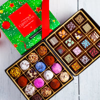 Merry Christmas Queen Size Mixed Box (32 Pcs: 16 Bonbons, 16 truffles)