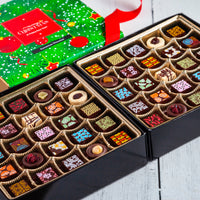 Merry Christmas Double  King Size Chocolate Art Box (50 Pcs)