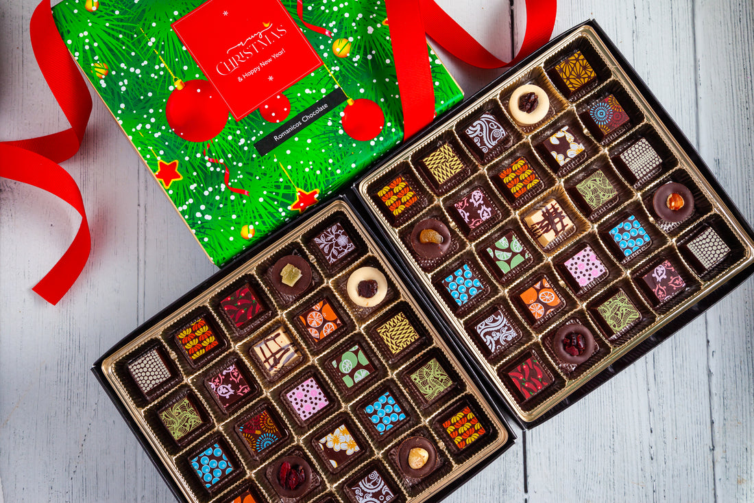 Merry Christmas Double  King Size Chocolate Art Box (50 Pcs)