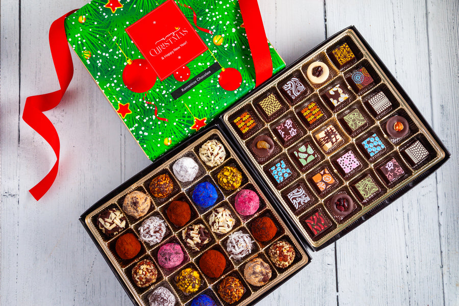 Merry Christmas King Size Mixed Box (50 Pcs: 25 Bonbons, 25 Truffles)