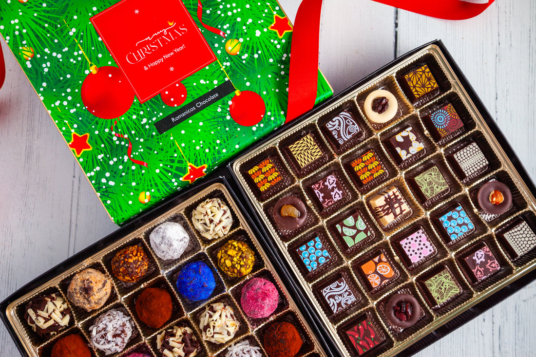 Merry Christmas King Size Mixed Box (50 Pcs: 25 Bonbons, 25 Truffles)