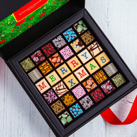 Merry Christmas Chocolate Art Scrabble Box