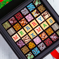 Merry Christmas Chocolate Art Scrabble Box