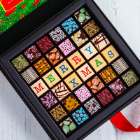 Merry Christmas Chocolate Art Scrabble Box