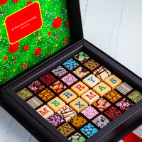 Merry Christmas Chocolate Art Scrabble Box