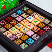 Merry Christmas Chocolate Art Scrabble Box